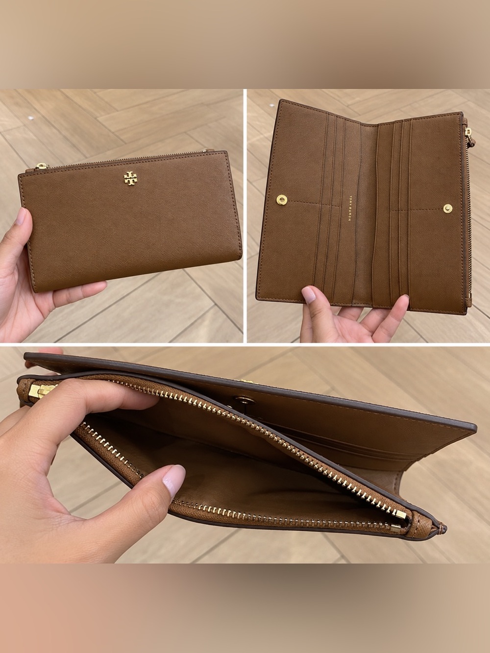 Tory Burch Emerson Saffiano Leather Slim Envelope Wallet